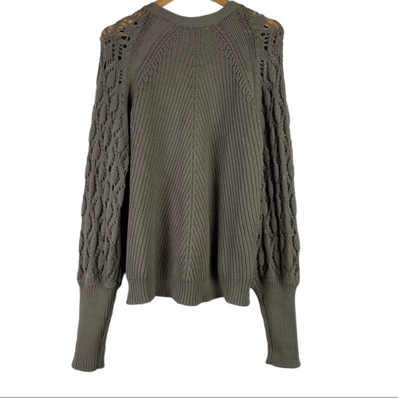 Jonathan Simkhai Adeline Cardigan Sweater Open Knit Button Front Size Small - Picture 4 of 7